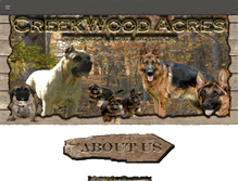 Tablet Screenshot of creekwoodacres.com